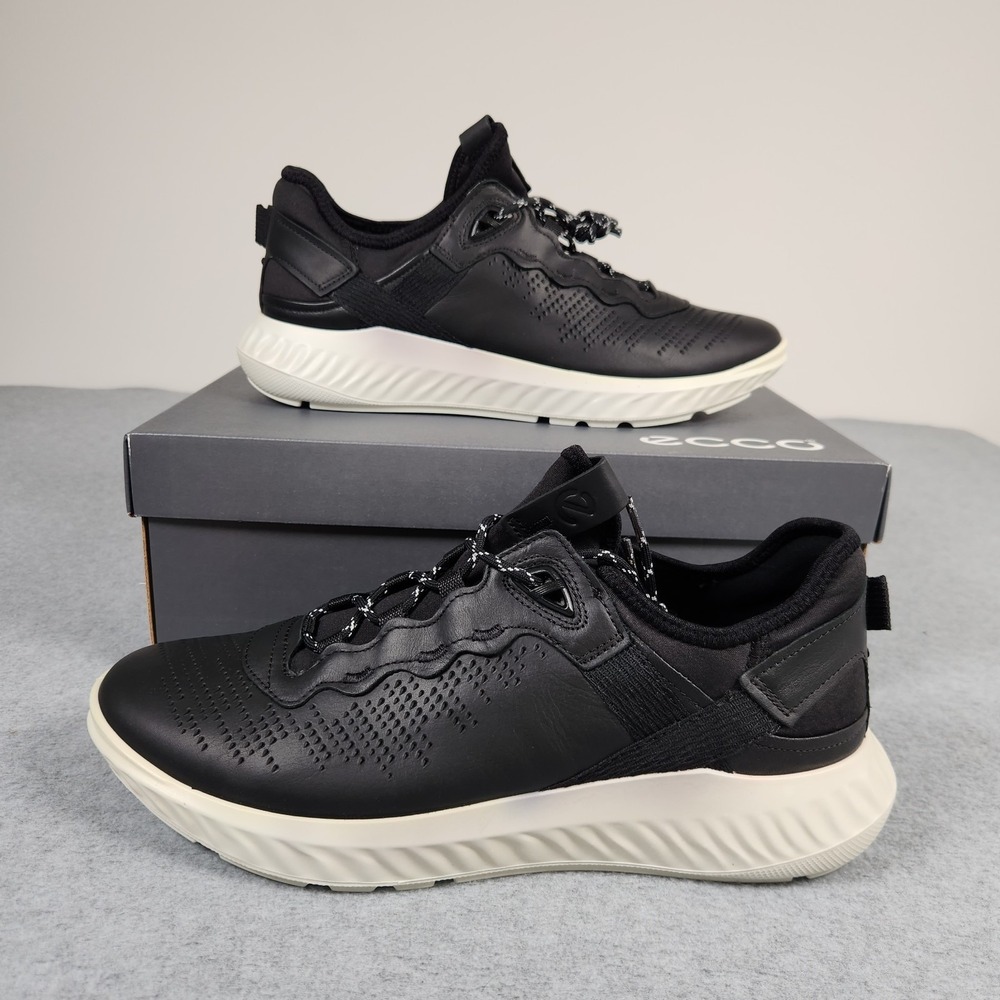 Ecco Sneakers Mens Size US 10 - 10.5 EU 44 Black Lace Up Athletic ATH-1FM ST.1
